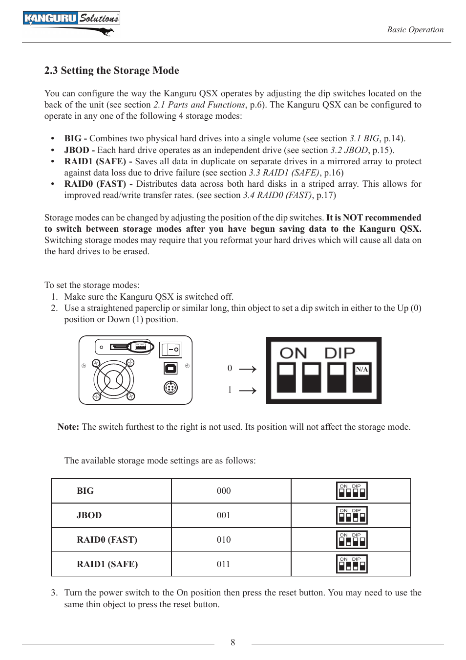 Kanguru QSX User Manual | Page 8 / 20