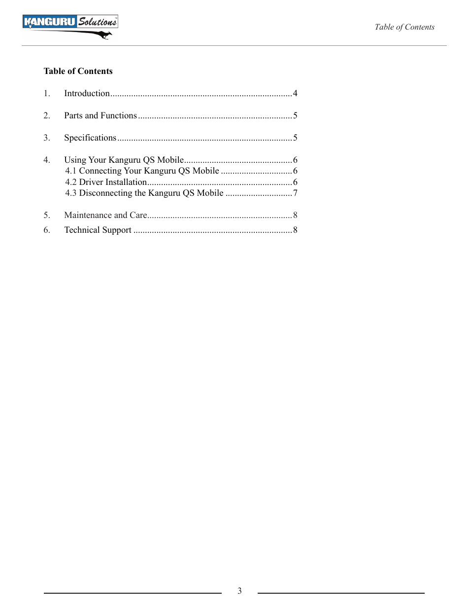 Kanguru QS Mobile User Manual | Page 3 / 9