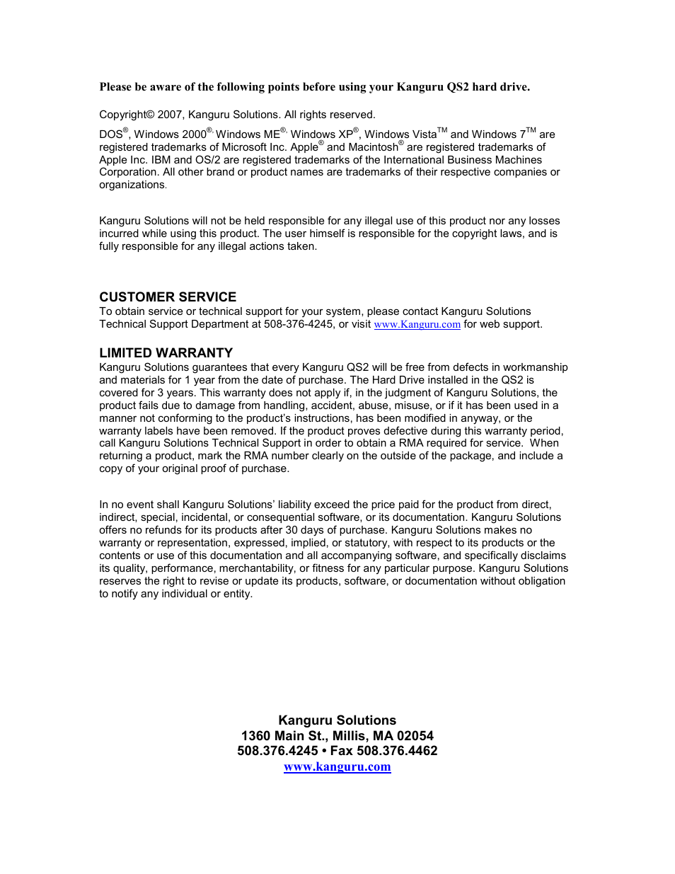 Kanguru QS2 User Manual | Page 2 / 12