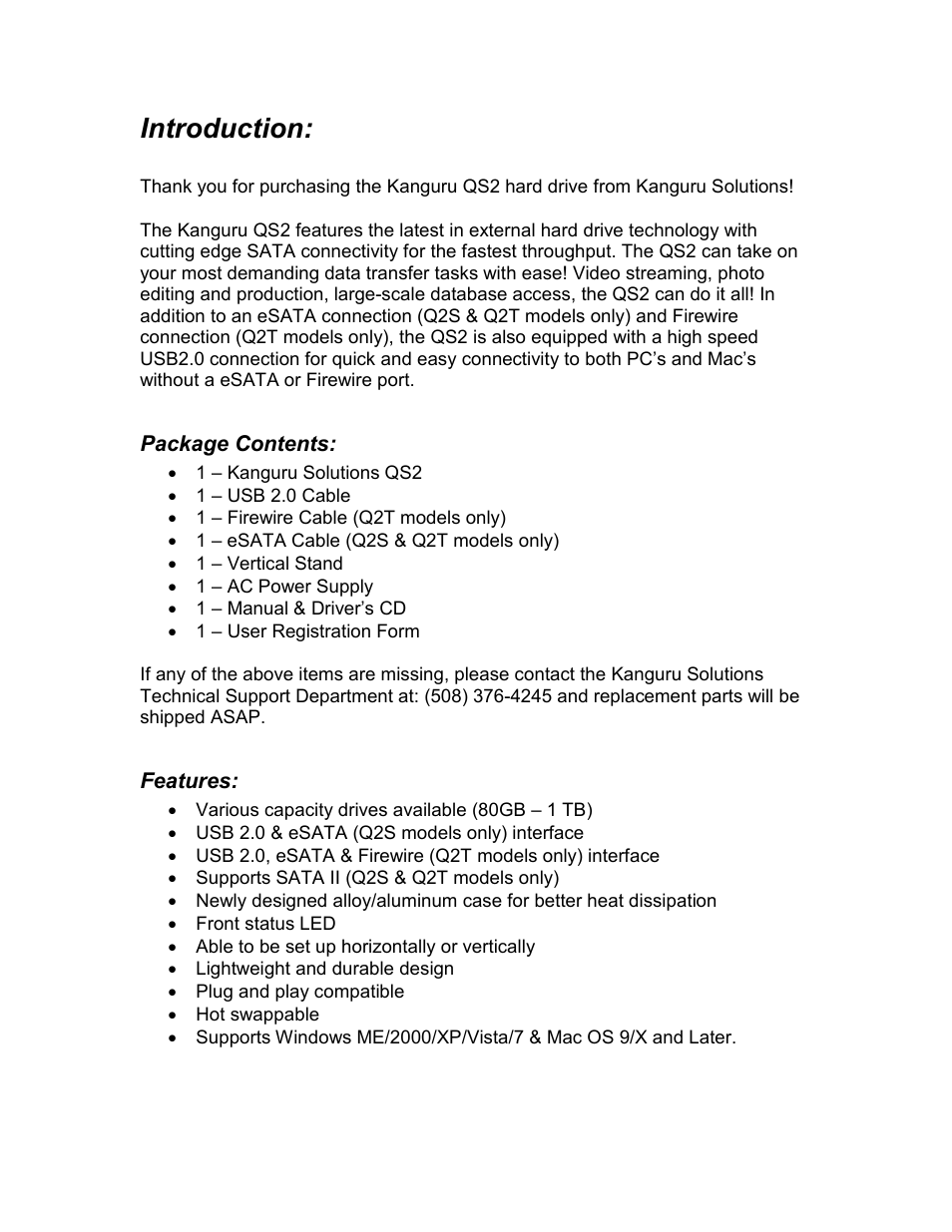 Introduction | Kanguru QS2 User Manual | Page 4 / 12