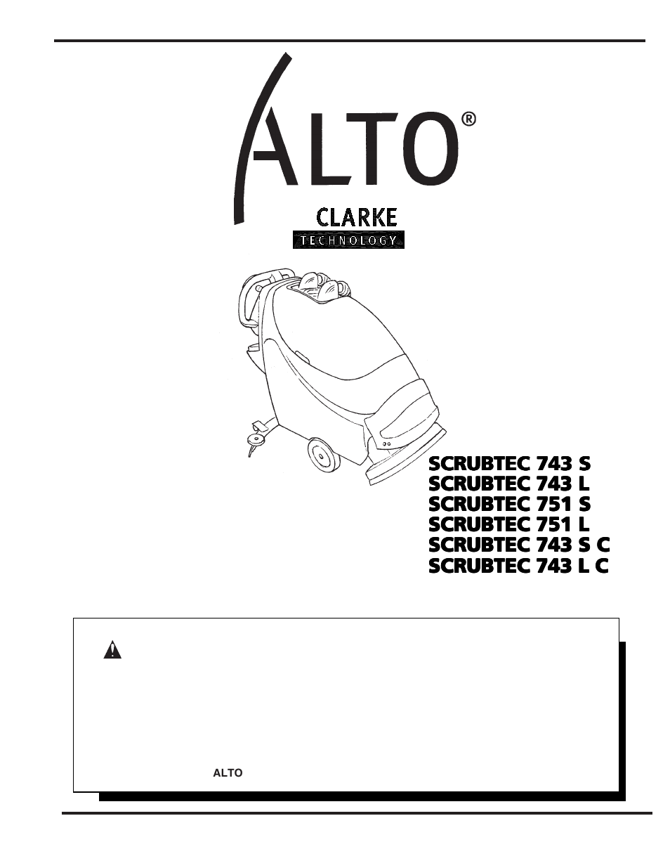 Clarke Alto SCRUBTEC 743L User Manual | 62 pages
