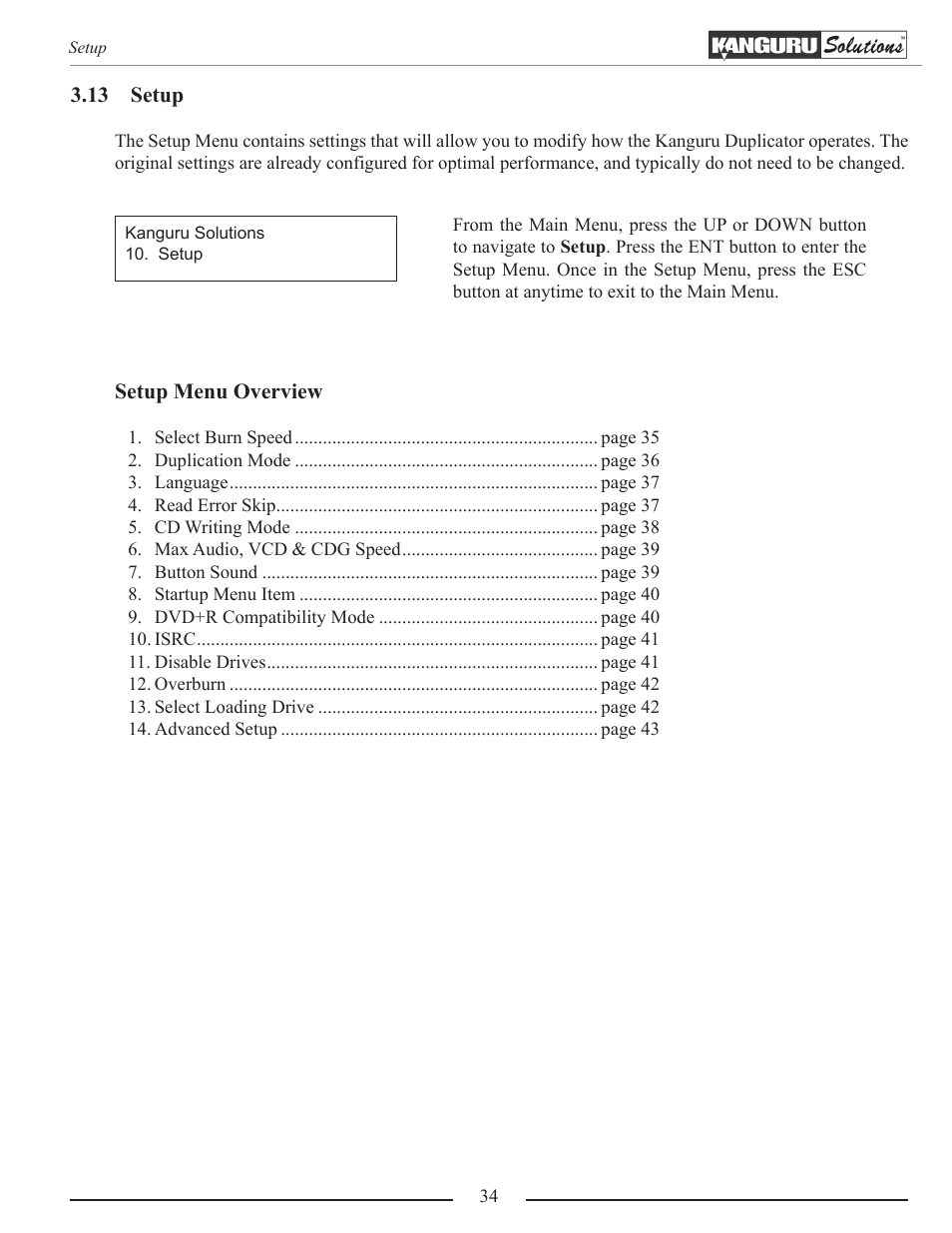 Setup | Kanguru Optical Duplicator User Manual | Page 34 / 81