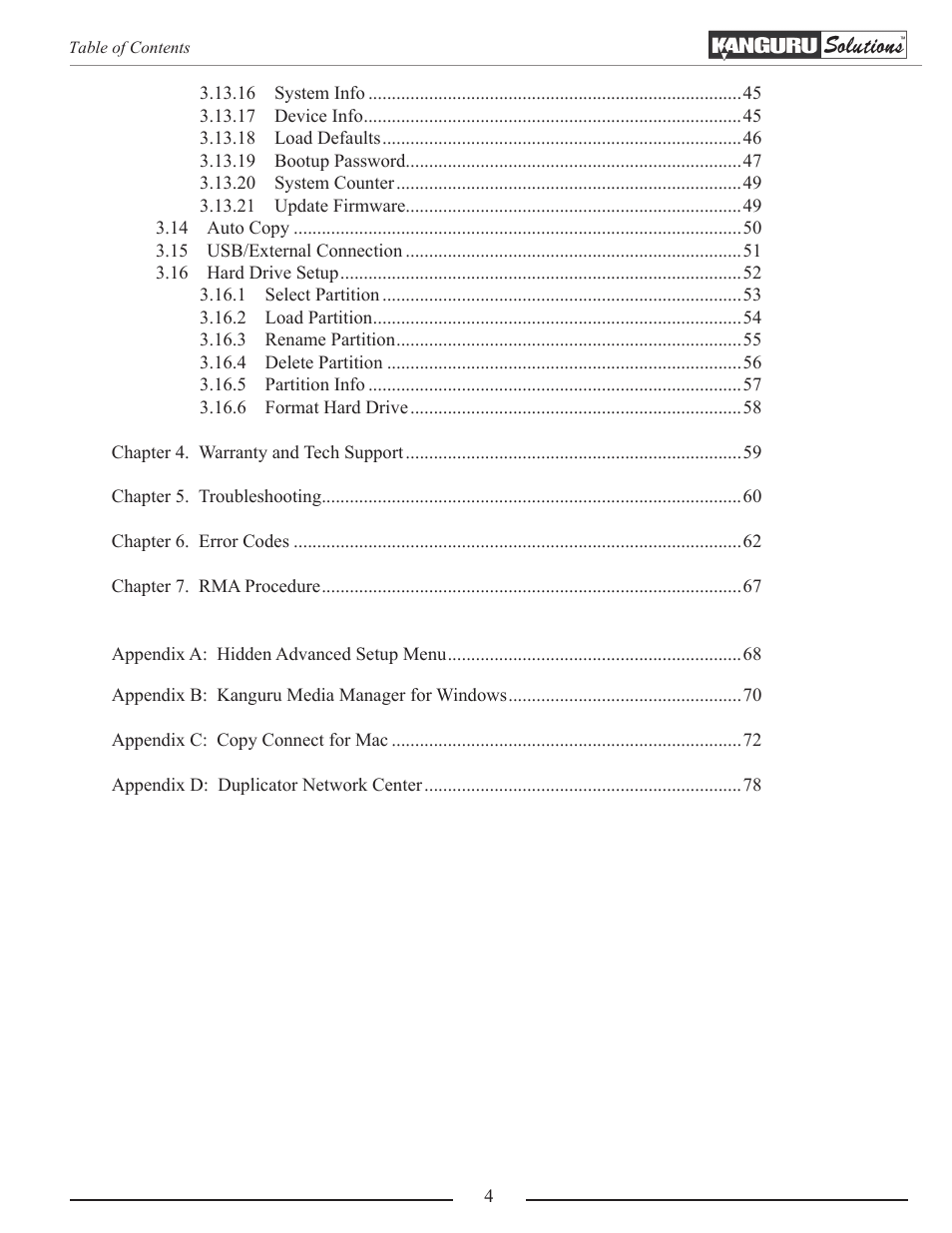 Kanguru Optical Duplicator User Manual | Page 4 / 81