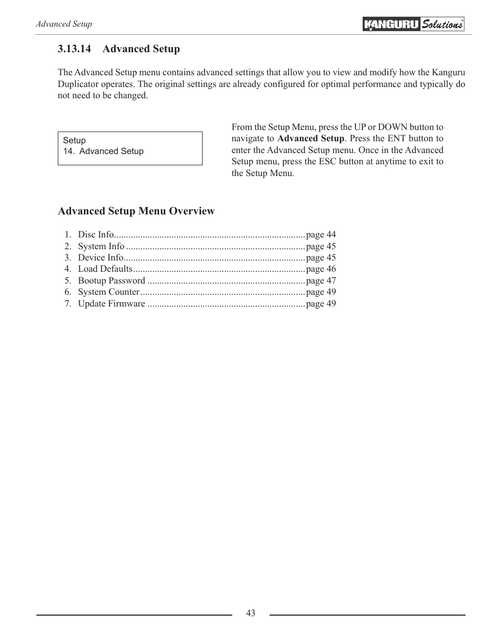 Advanced setup | Kanguru Optical Duplicator User Manual | Page 43 / 81