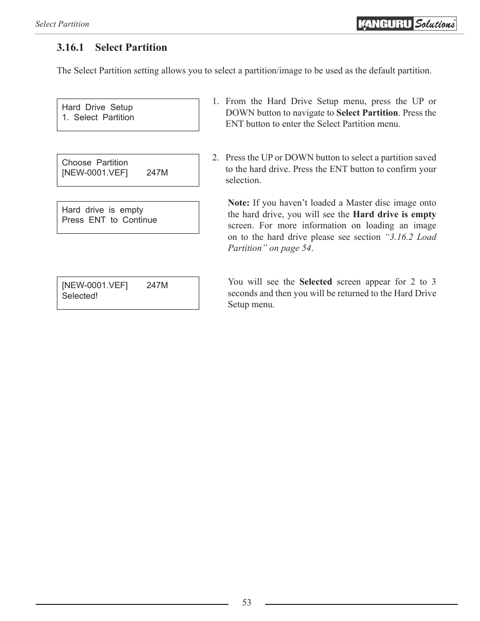 Select partition | Kanguru Optical Duplicator User Manual | Page 53 / 81