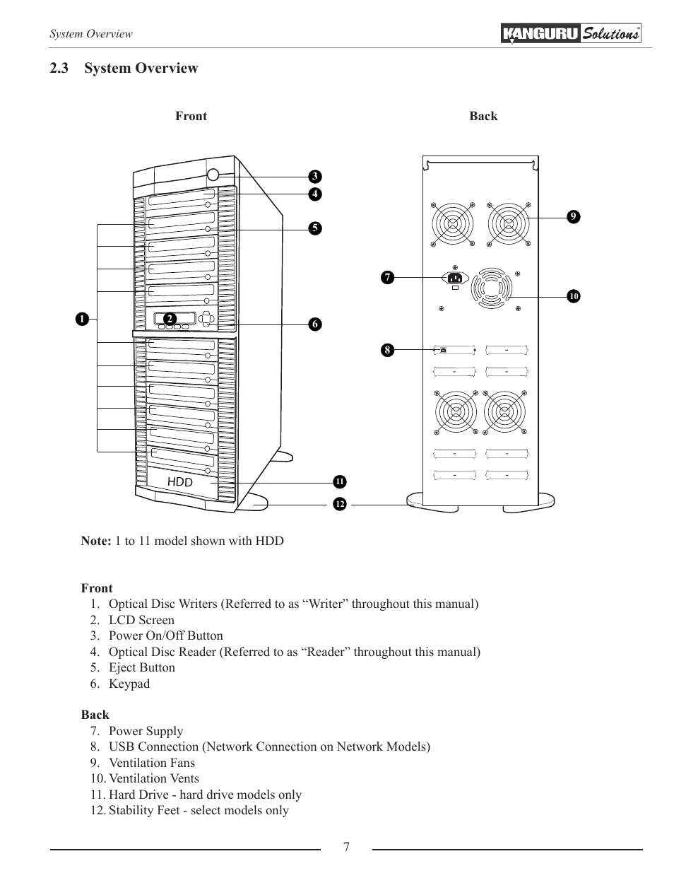 System overview, 3 system overview | Kanguru Optical Duplicator User Manual | Page 7 / 81