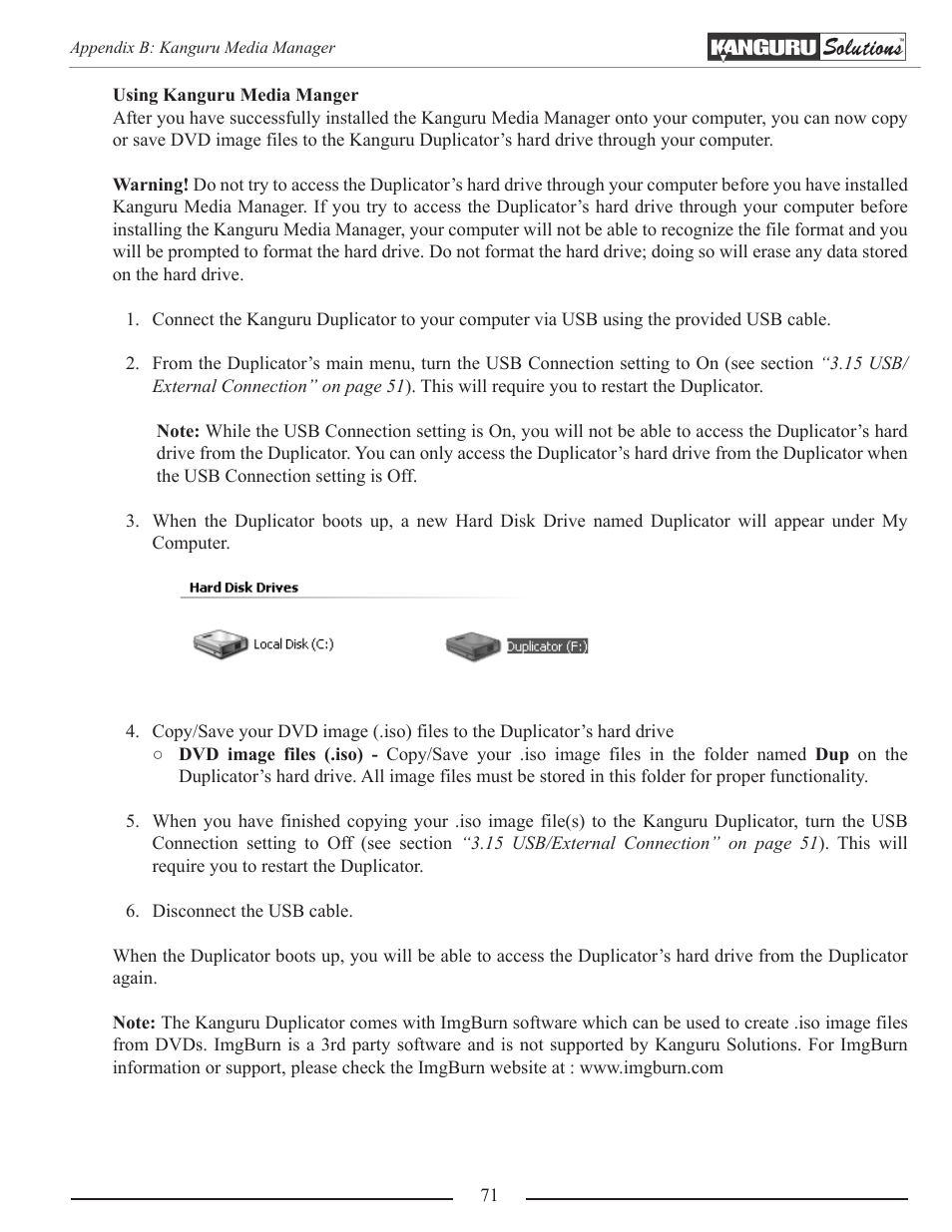 Kanguru Optical Duplicator User Manual | Page 71 / 81