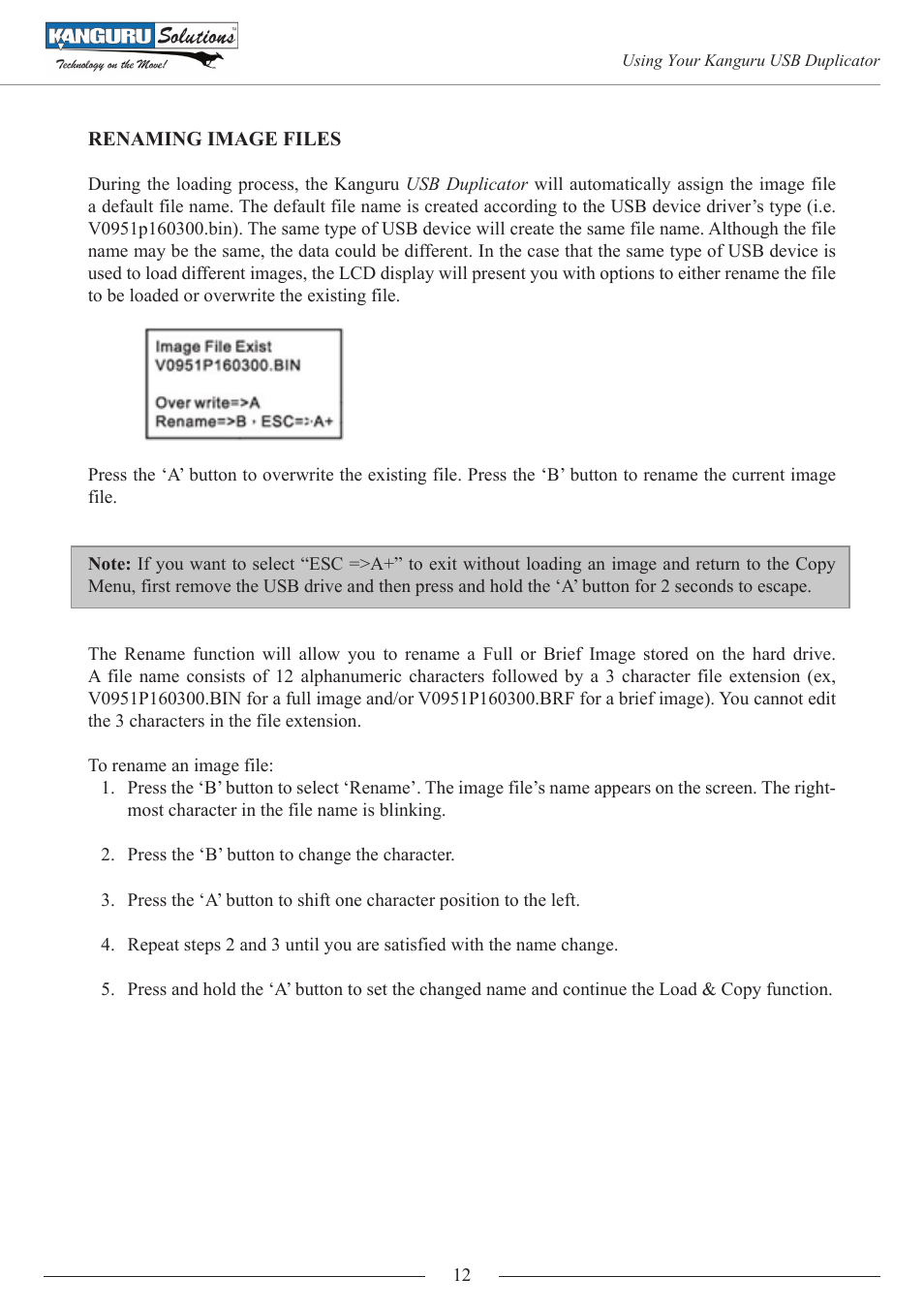 Kanguru KUSB-DUPE User Manual | Page 12 / 22