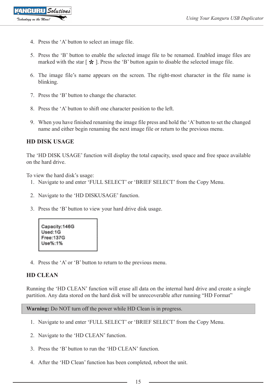 Kanguru KUSB-DUPE User Manual | Page 15 / 22