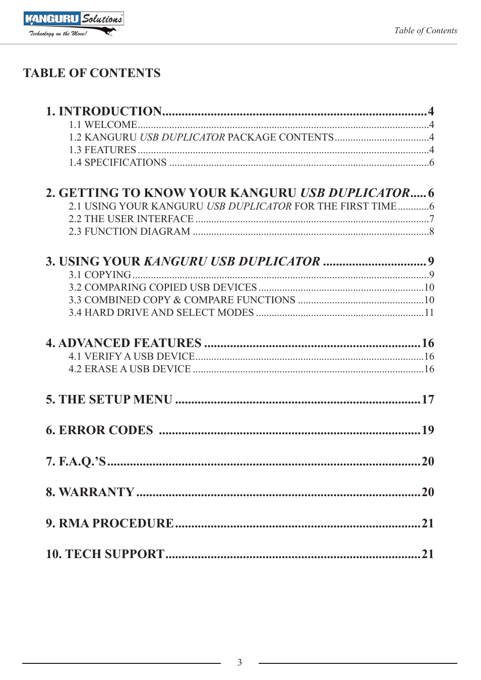 Kanguru KUSB-DUPE User Manual | Page 3 / 22