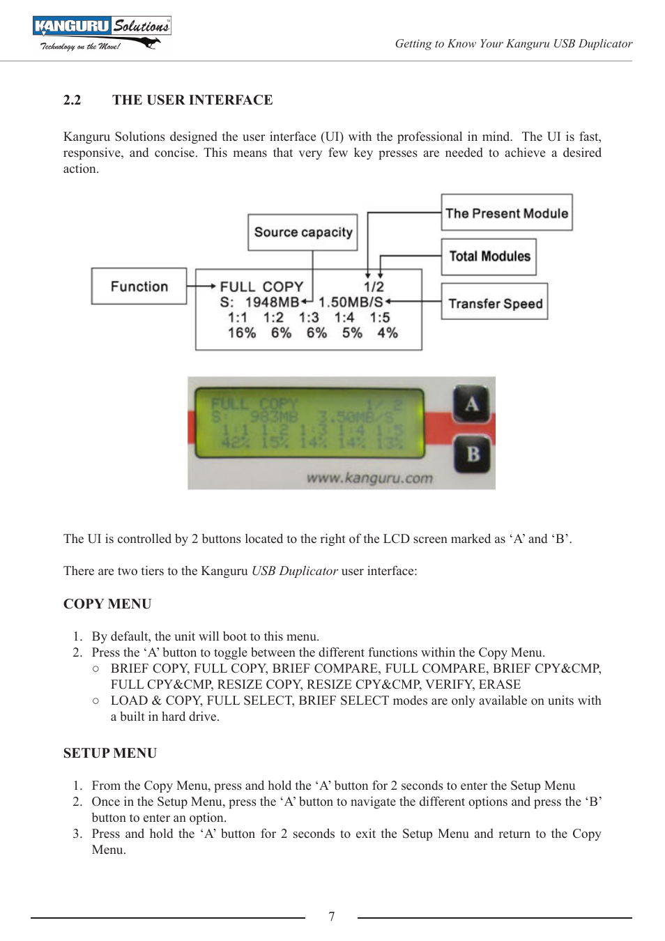 Kanguru KUSB-DUPE User Manual | Page 7 / 22