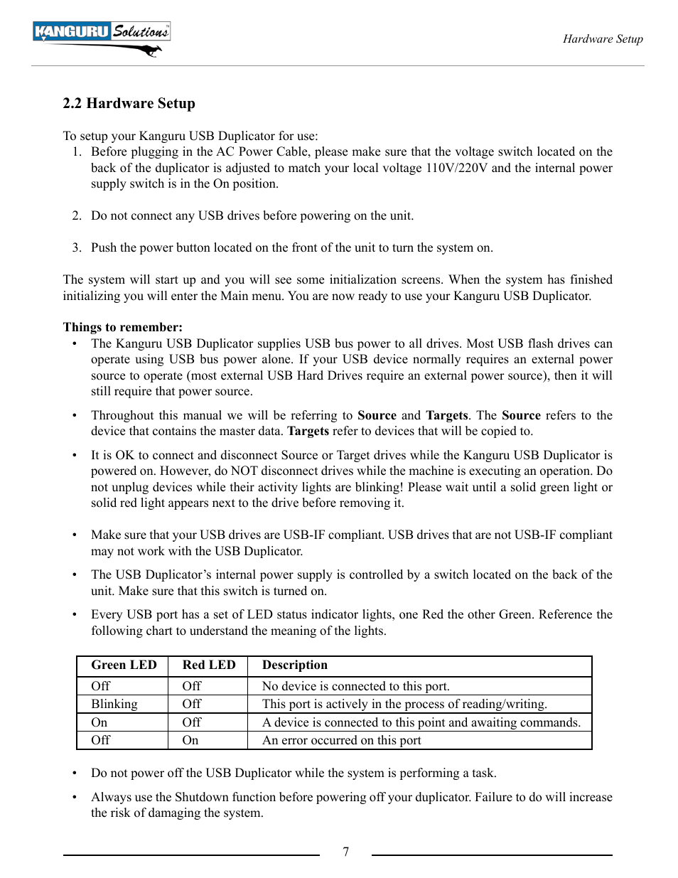 Hardware setup | Kanguru U2D2 User Manual | Page 7 / 26