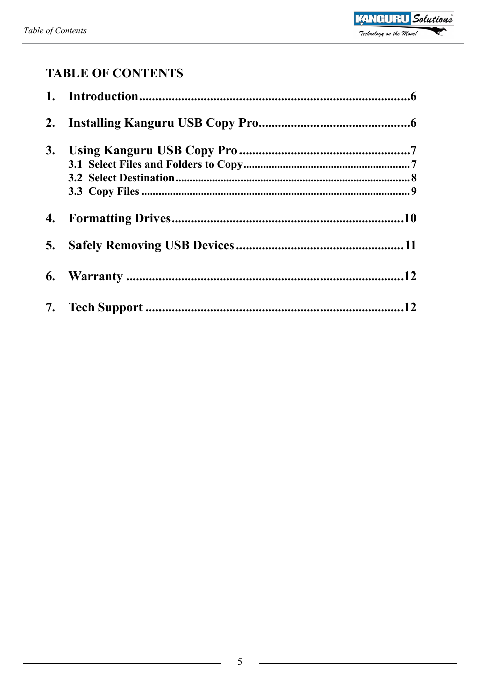 Kanguru USB Copy Pro User Manual | Page 5 / 13