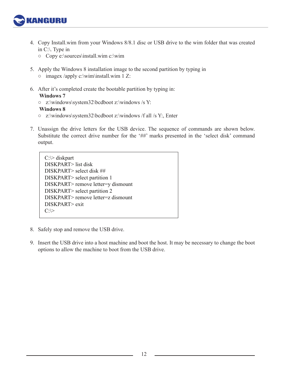 Kanguru Mobile Workspace v100 User Manual | Page 12 / 21