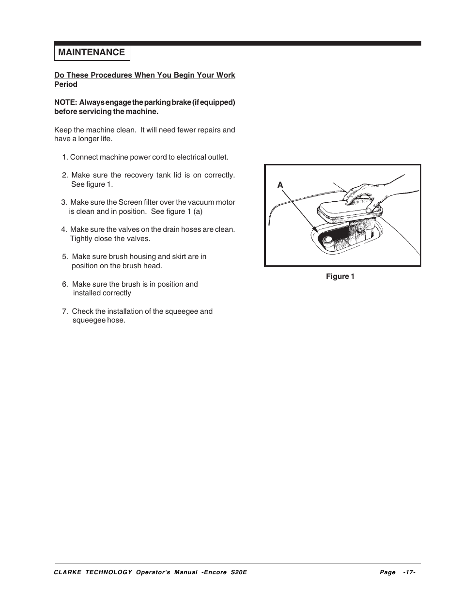 Clarke Encore S20E User Manual | Page 17 / 23