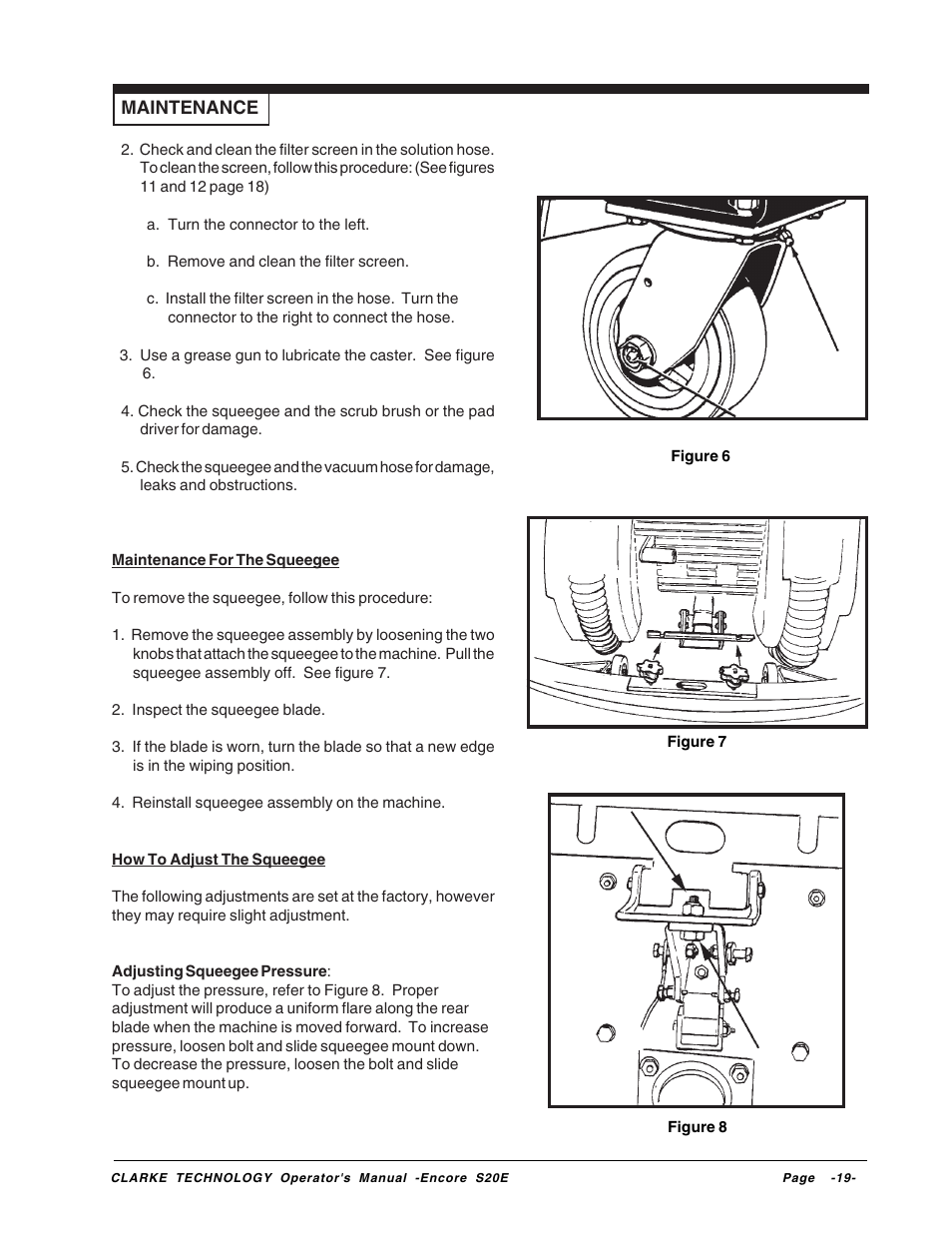 Clarke Encore S20E User Manual | Page 19 / 23