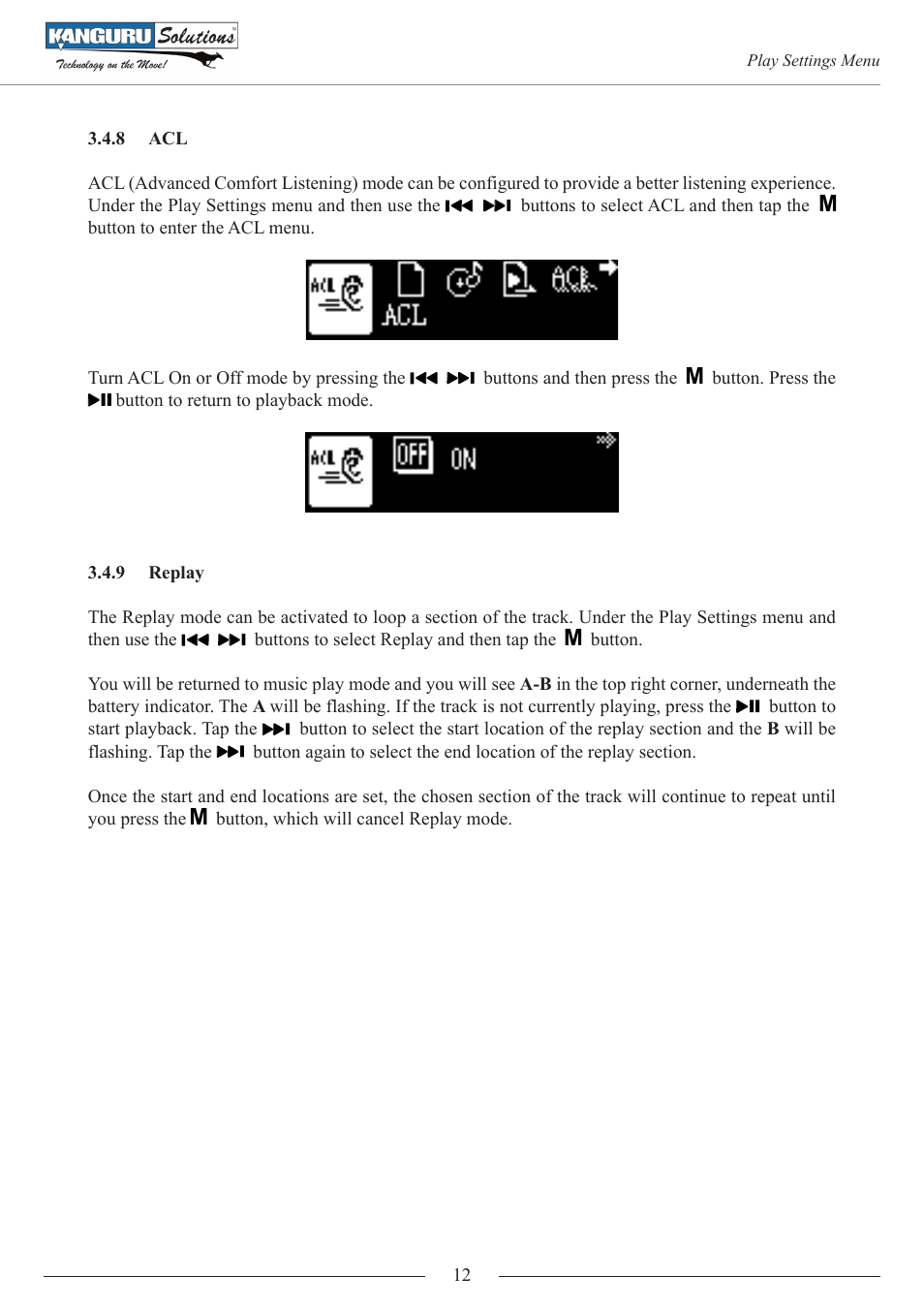 Replay | Kanguru MP3 v4 User Manual | Page 12 / 20
