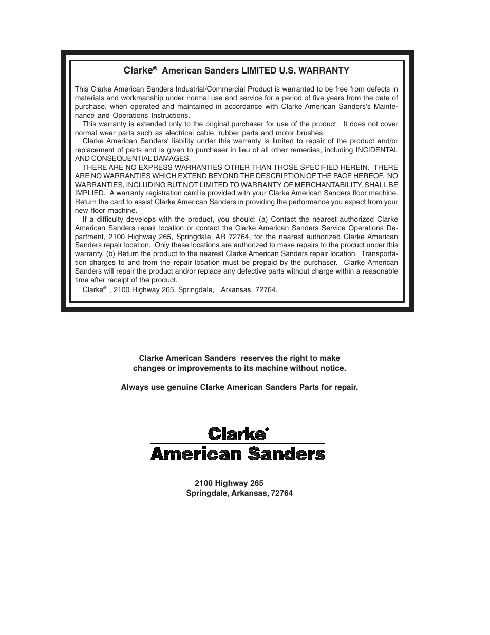 Clarke | Clarke RS-16 User Manual | Page 34 / 34