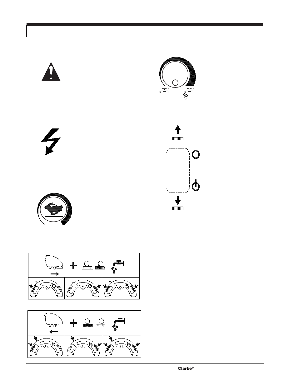 Symbols used on encore s30 and l30 | Clarke L30 User Manual | Page 8 / 24