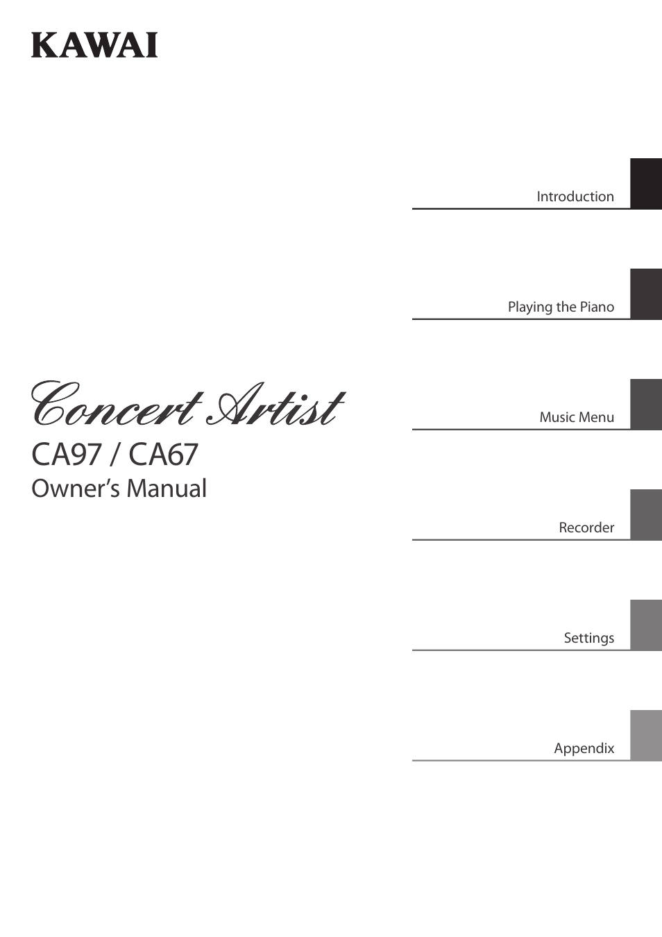 Kawai CA97 User Manual | 152 pages