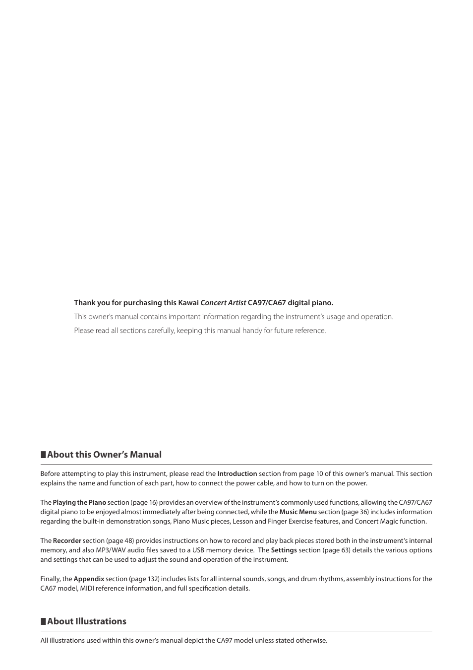 Kawai CA97 User Manual | Page 2 / 152