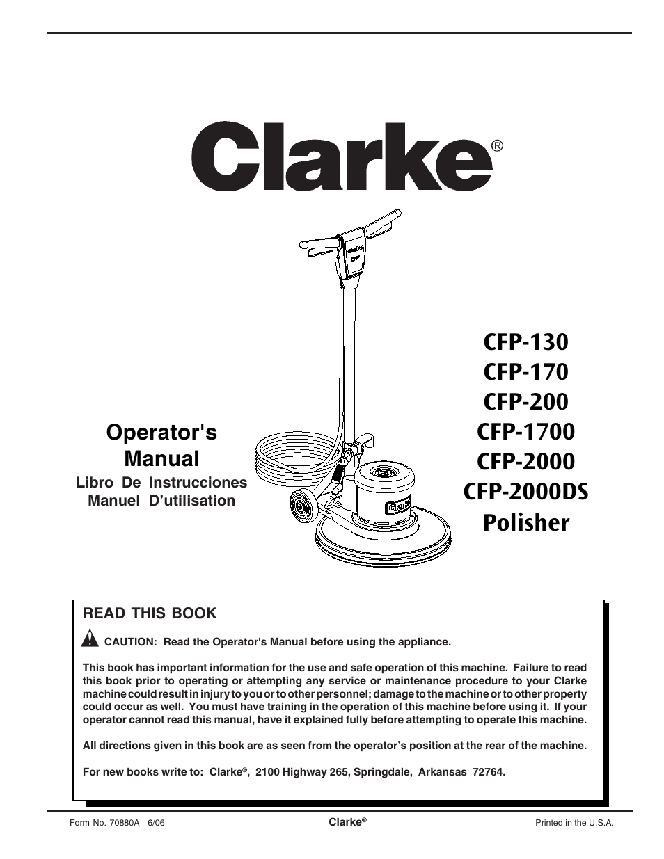 Clarke CFP-2000DS User Manual | 36 pages