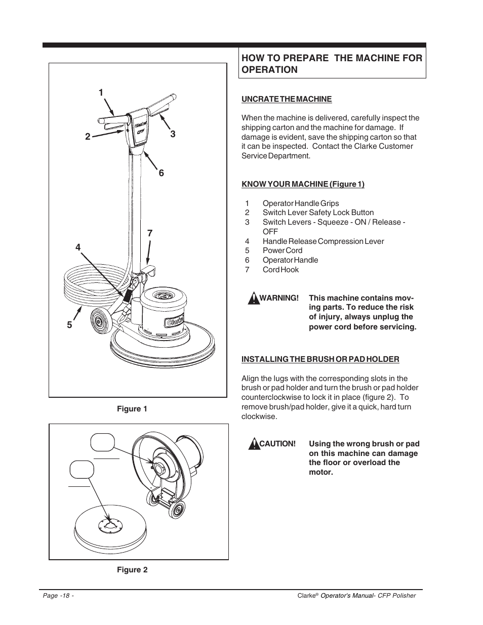 Lugs slots | Clarke CFP-2000DS User Manual | Page 18 / 36