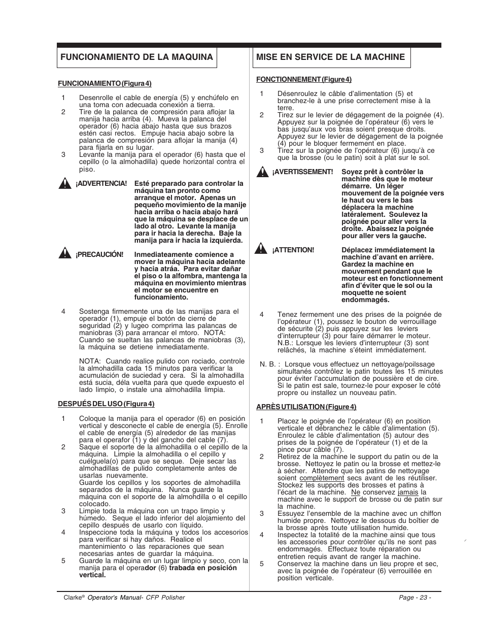 Clarke CFP-2000DS User Manual | Page 23 / 36