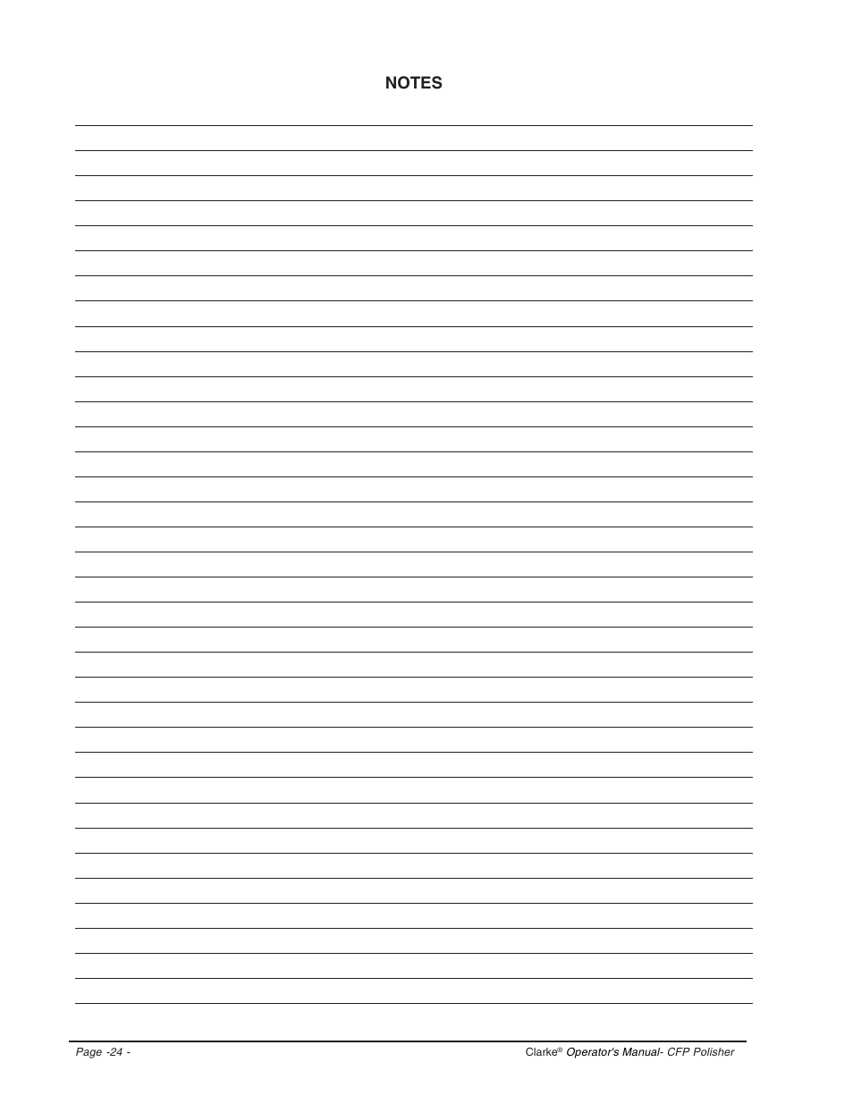Clarke CFP-2000DS User Manual | Page 24 / 36