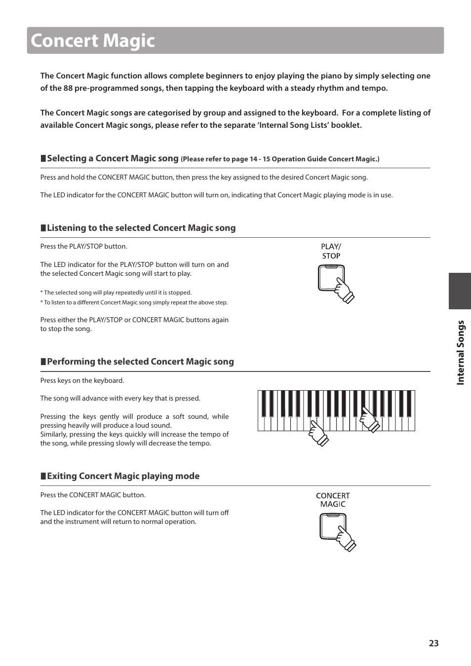 Concert magic | Kawai CA17 User Manual | Page 23 / 52