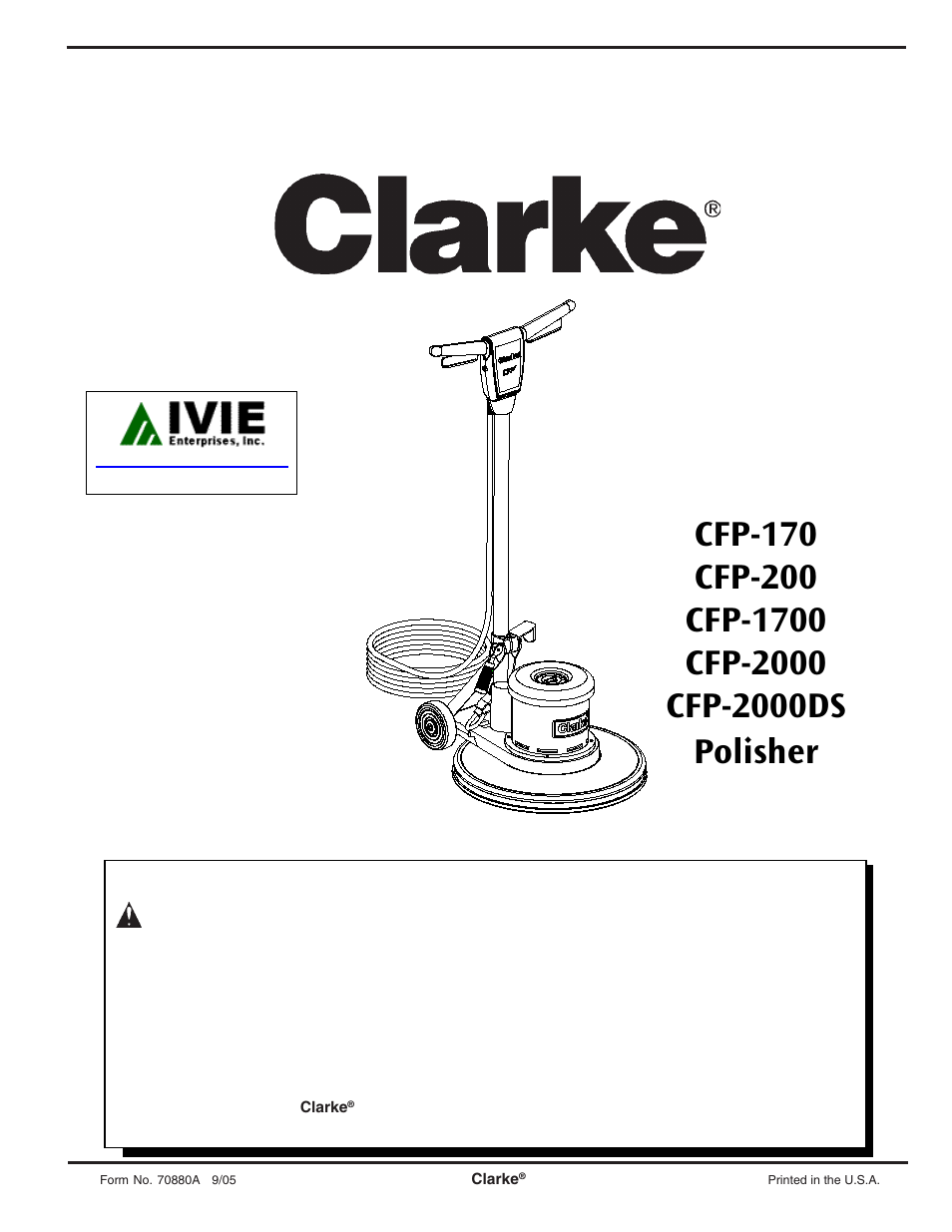 Clarke CFP-200 User Manual | 36 pages