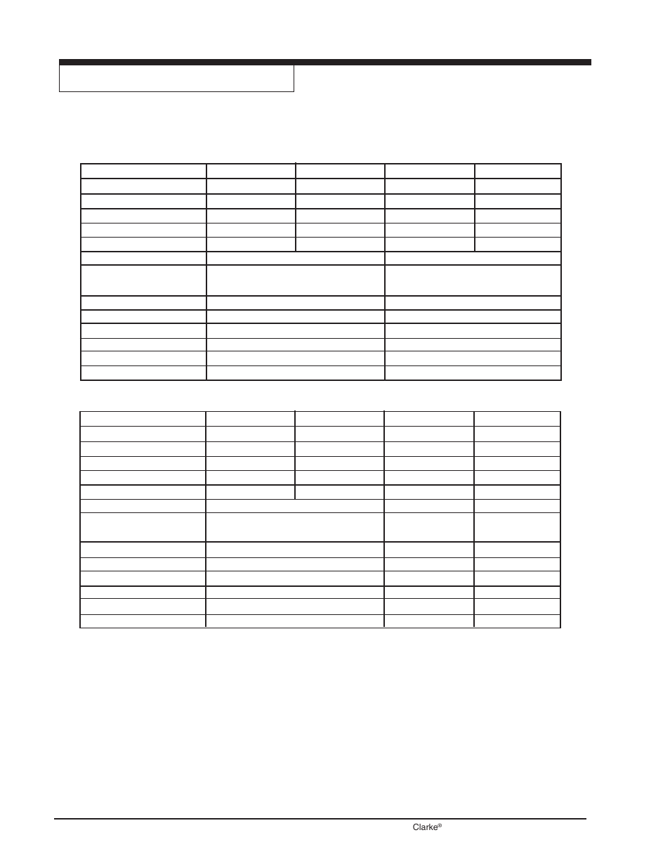 Spécifications de la cireuse de cfp | Clarke CFP-200 User Manual | Page 16 / 36