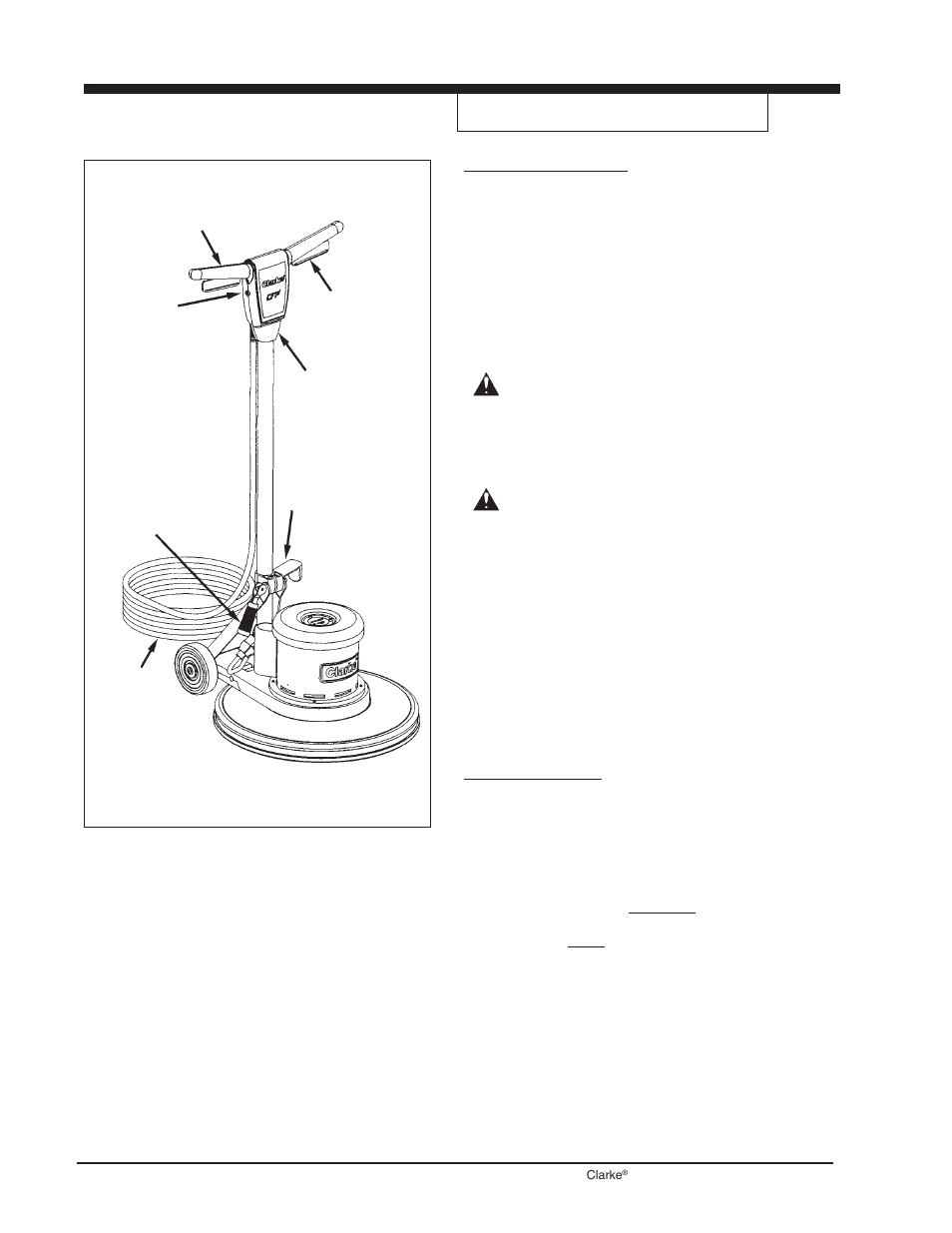 How to operate the machine | Clarke CFP-200 User Manual | Page 22 / 36