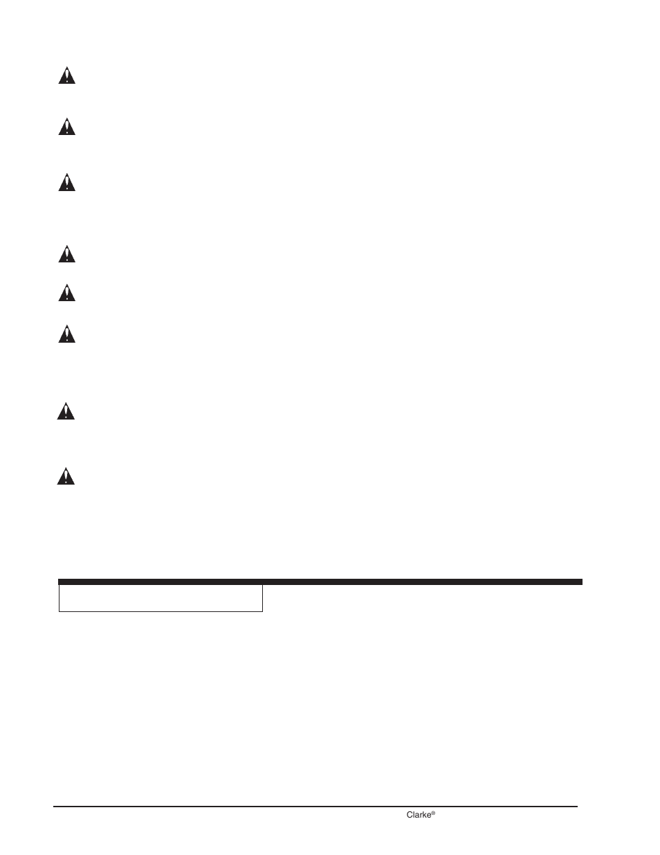 Clarke CFP-200 User Manual | Page 8 / 36
