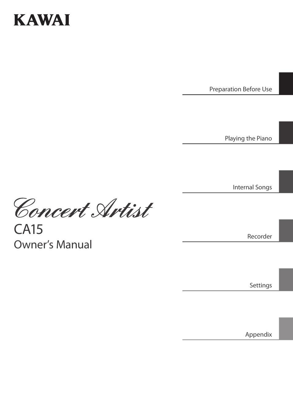 Kawai CA15 User Manual | 54 pages