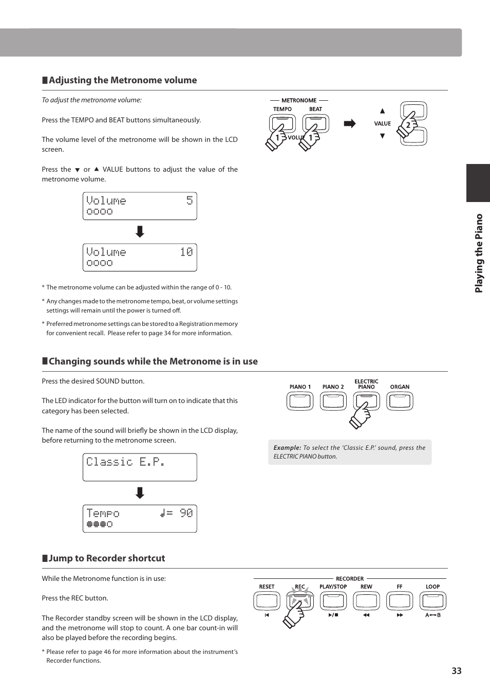 Classic e.p. tempo œ= 90 äääå | Kawai CN35 Owner’s Manual User Manual | Page 33 / 142