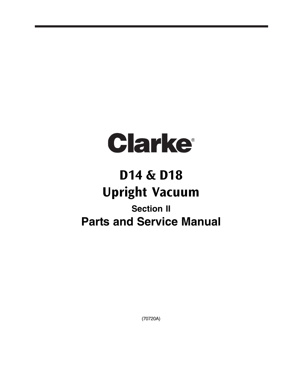 D14 & d18 upright vacuum | Clarke D18 User Manual | Page 43 / 50