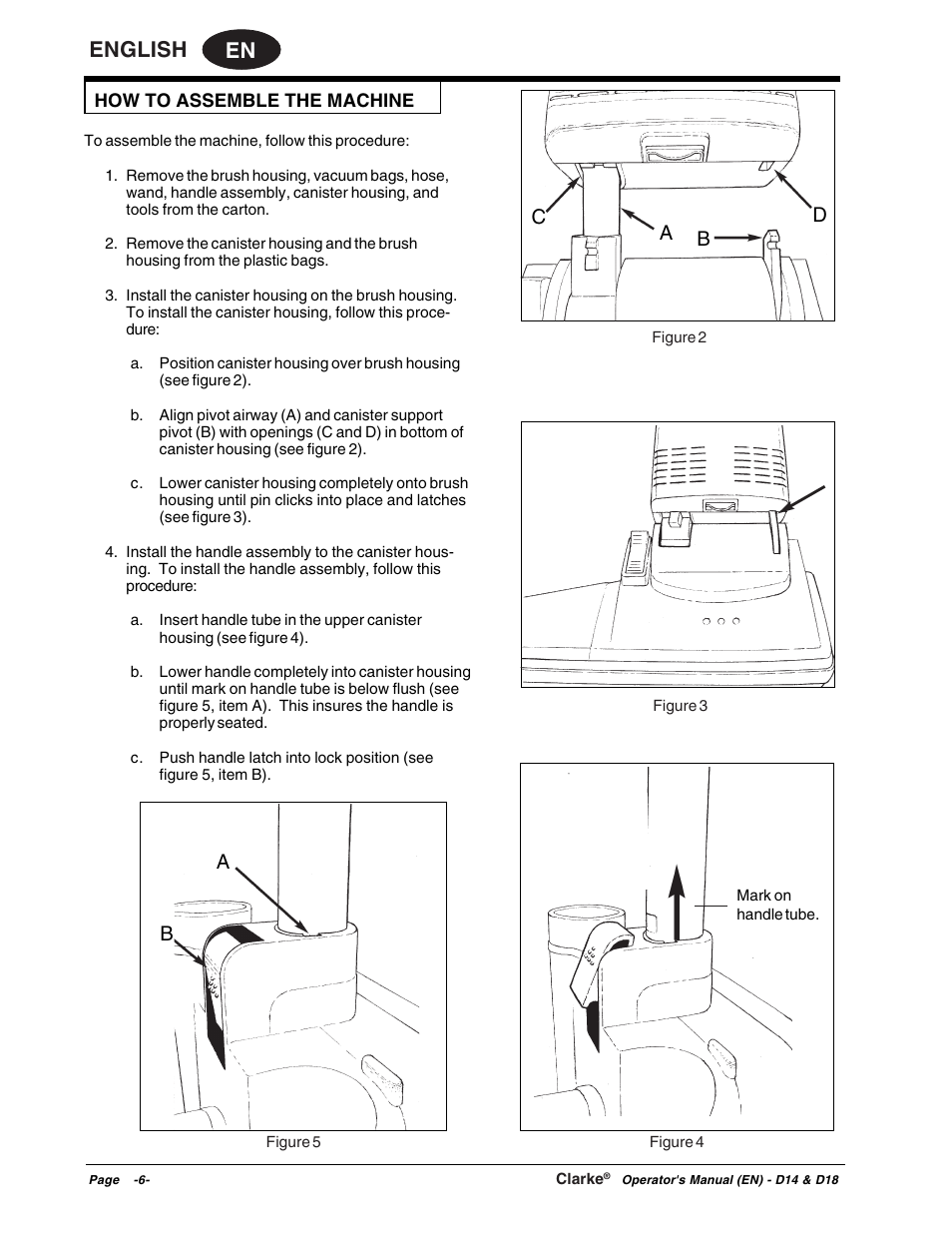 En english | Clarke D18 User Manual | Page 6 / 50