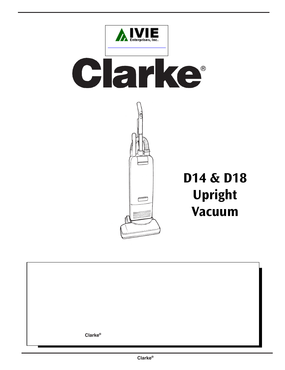 Clarke D14 User Manual | 21 pages