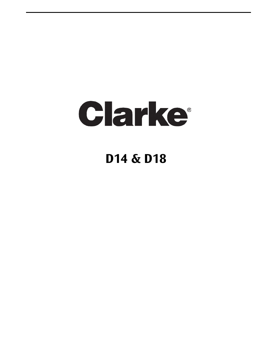 D14 & d18, Parts and service manual | Clarke D14 User Manual | Page 16 / 21