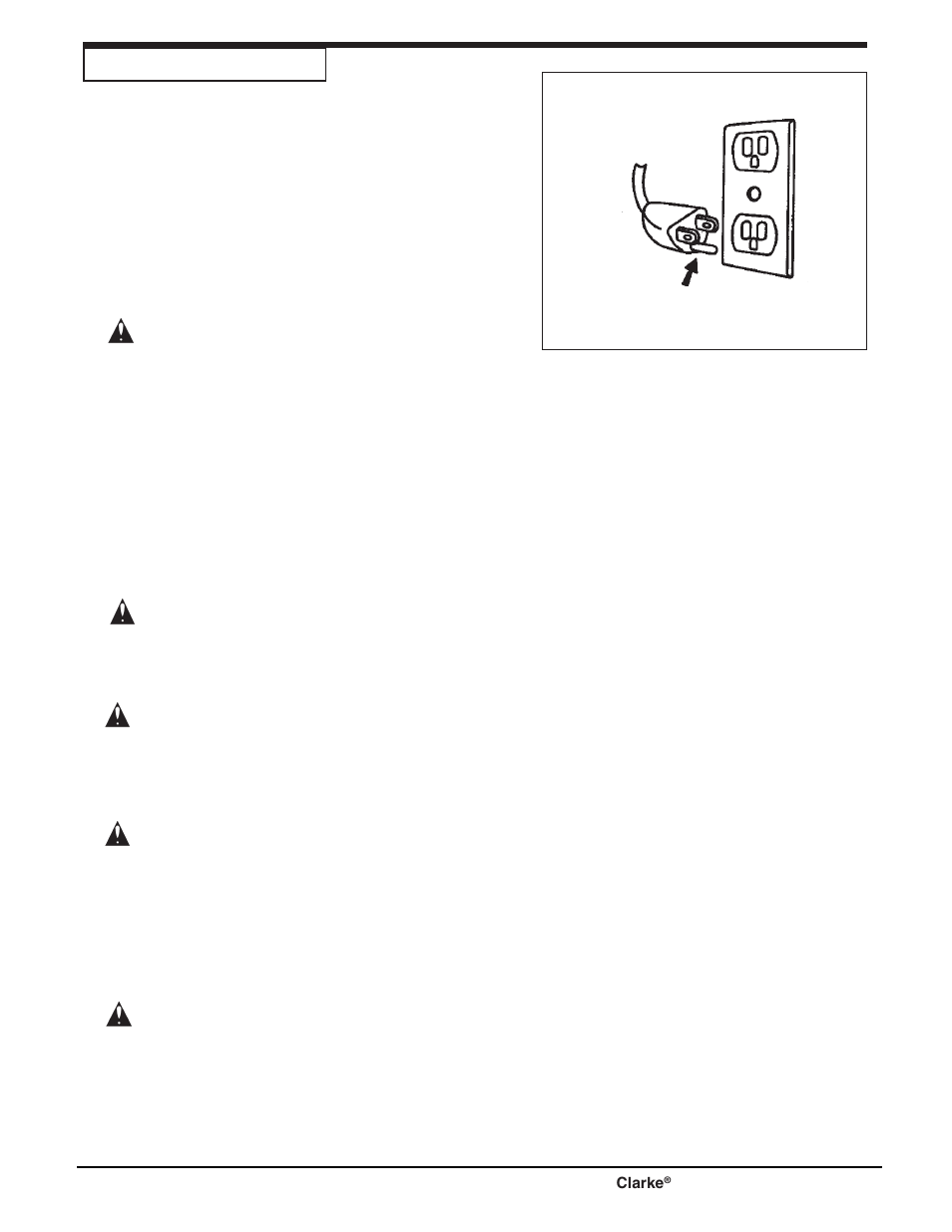 Danger | Clarke D14 User Manual | Page 6 / 21