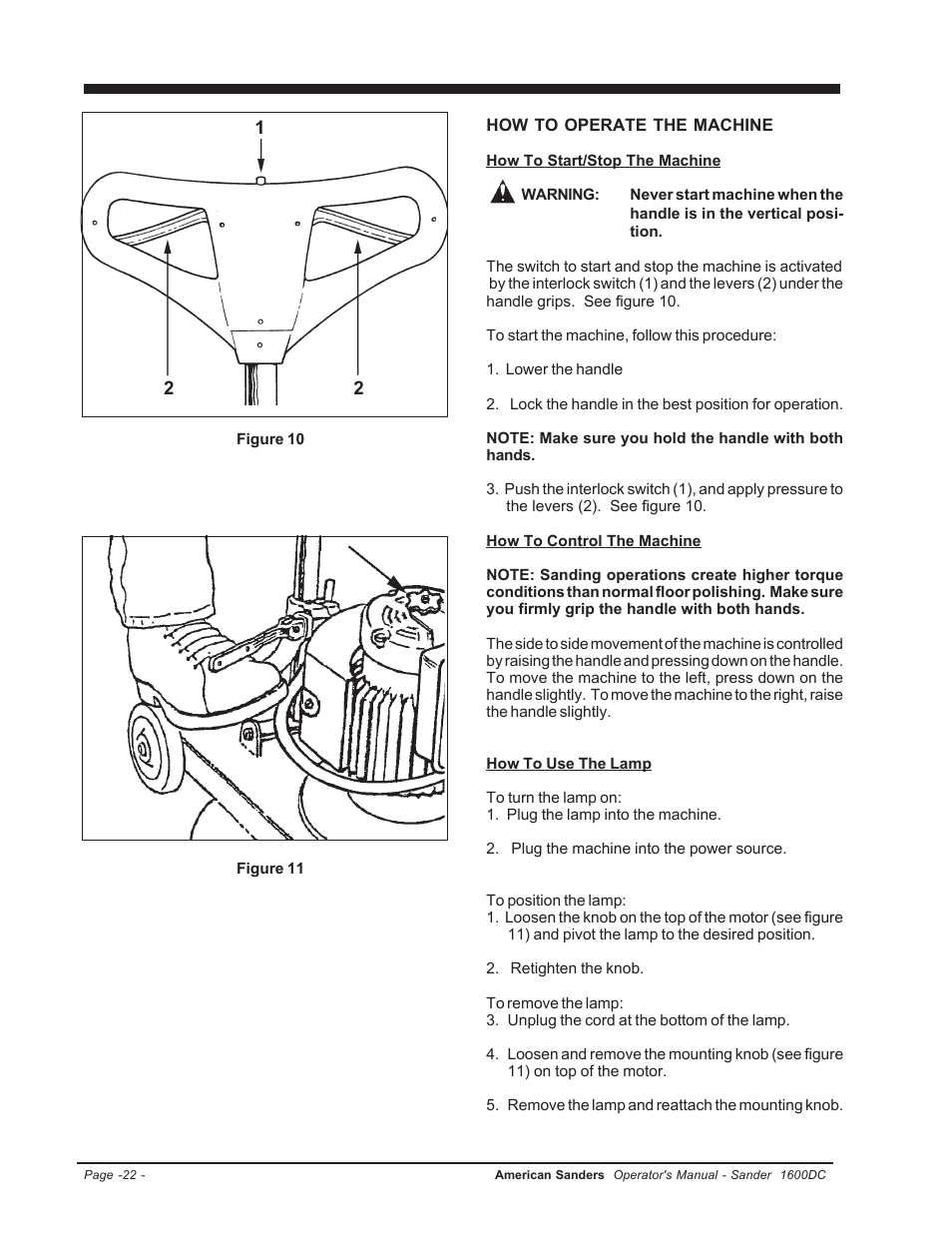 How to operate the machine | Clarke l 1600DC User Manual | Page 22 / 36