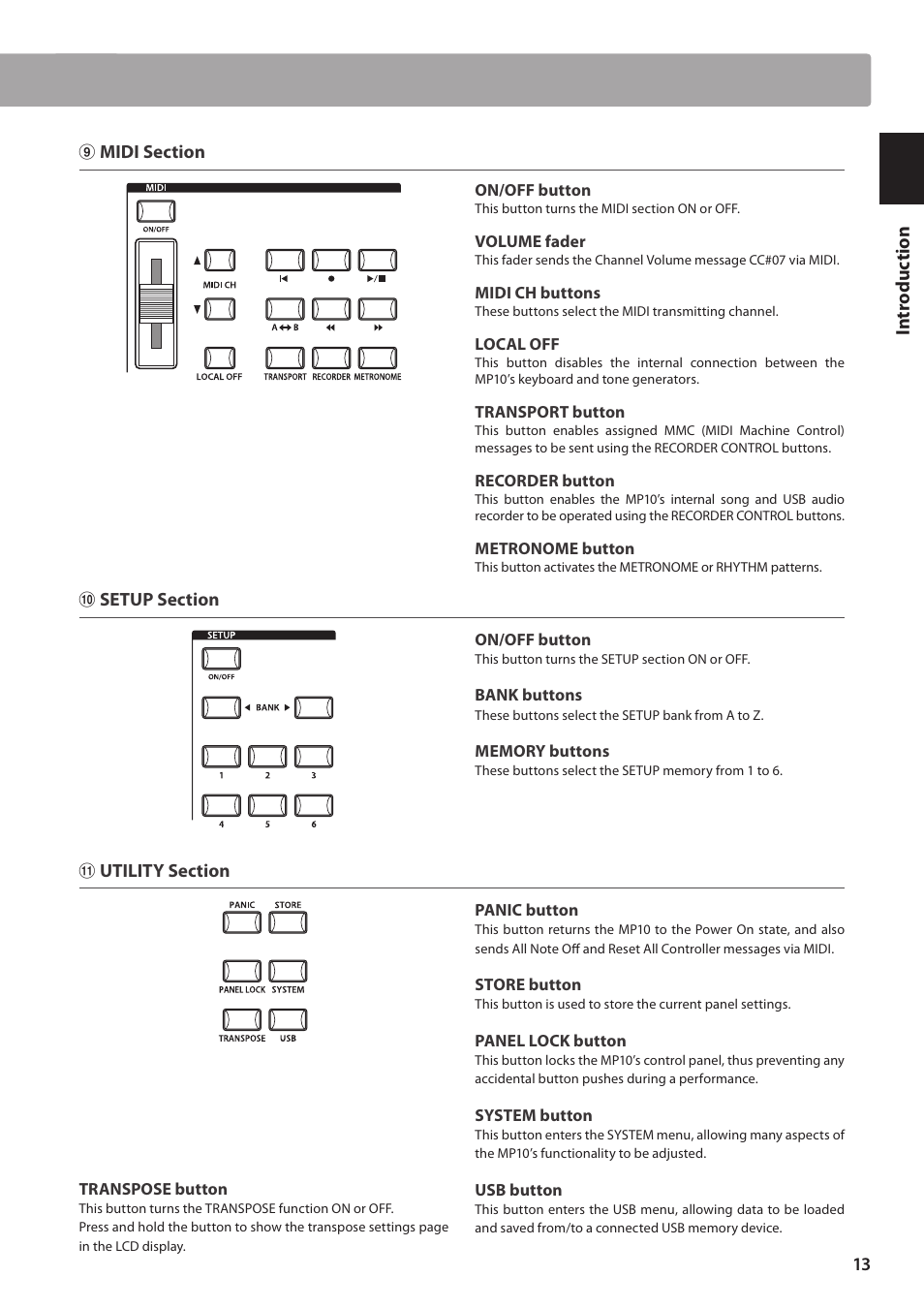 Kawai MP10 User Manual | Page 13 / 92