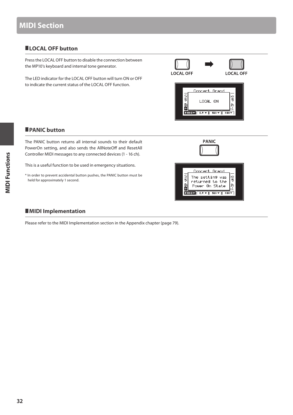 Kawai MP10 User Manual | Page 32 / 92