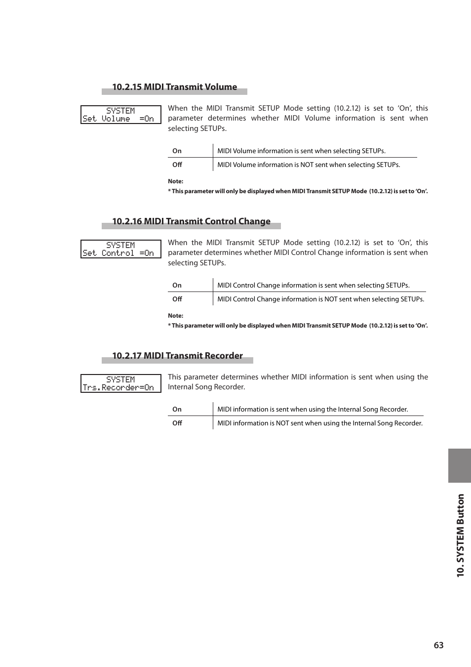 10 . sy ste m but ton | Kawai MP6 User Manual | Page 63 / 100