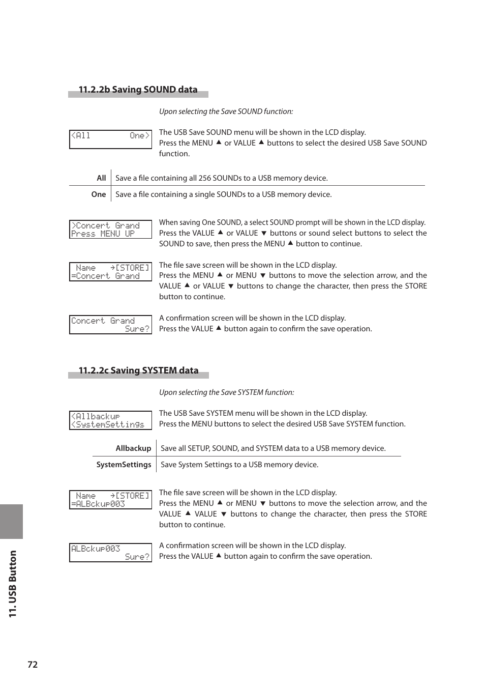 U s b but ton | Kawai MP6 User Manual | Page 72 / 100