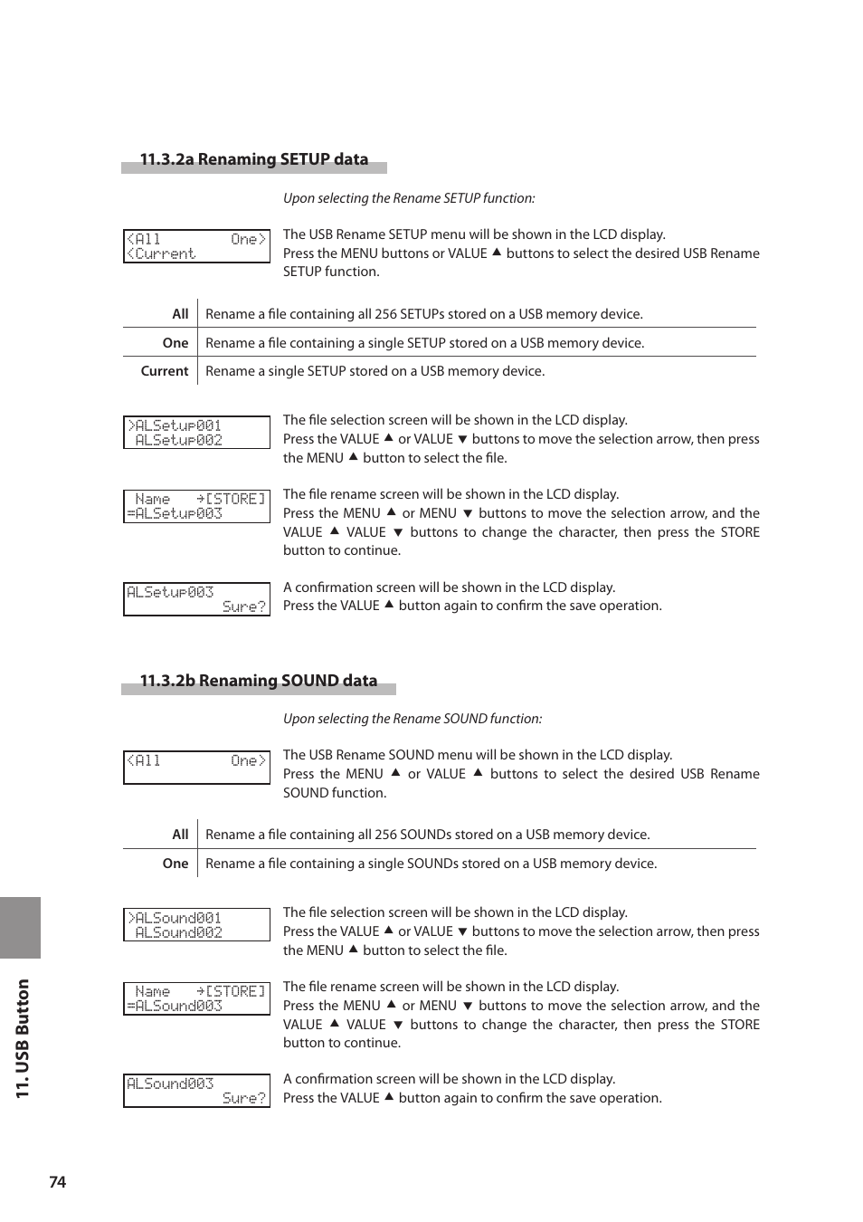 U s b but ton | Kawai MP6 User Manual | Page 74 / 100