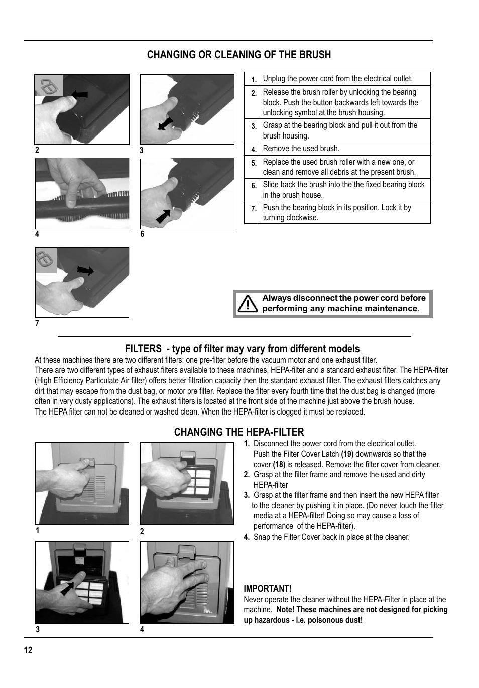 Clarke GU 15 DMU User Manual | Page 12 / 36