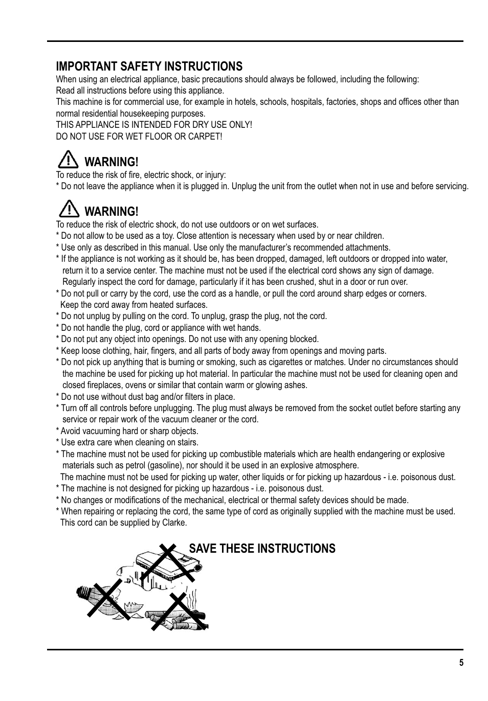 Clarke GU 15 DMU User Manual | Page 5 / 36