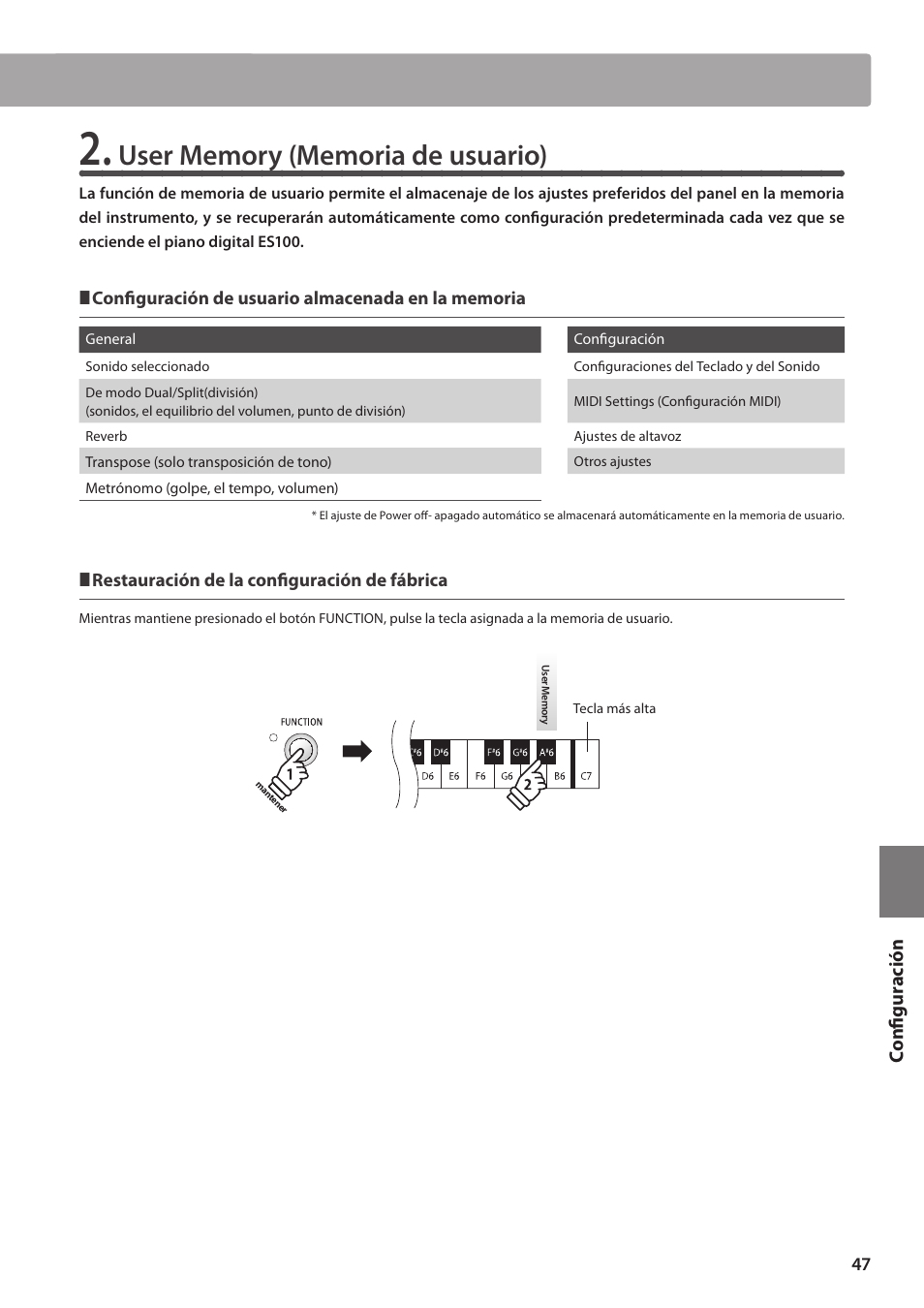 Kawai ES100 User Manual | Page 47 / 62